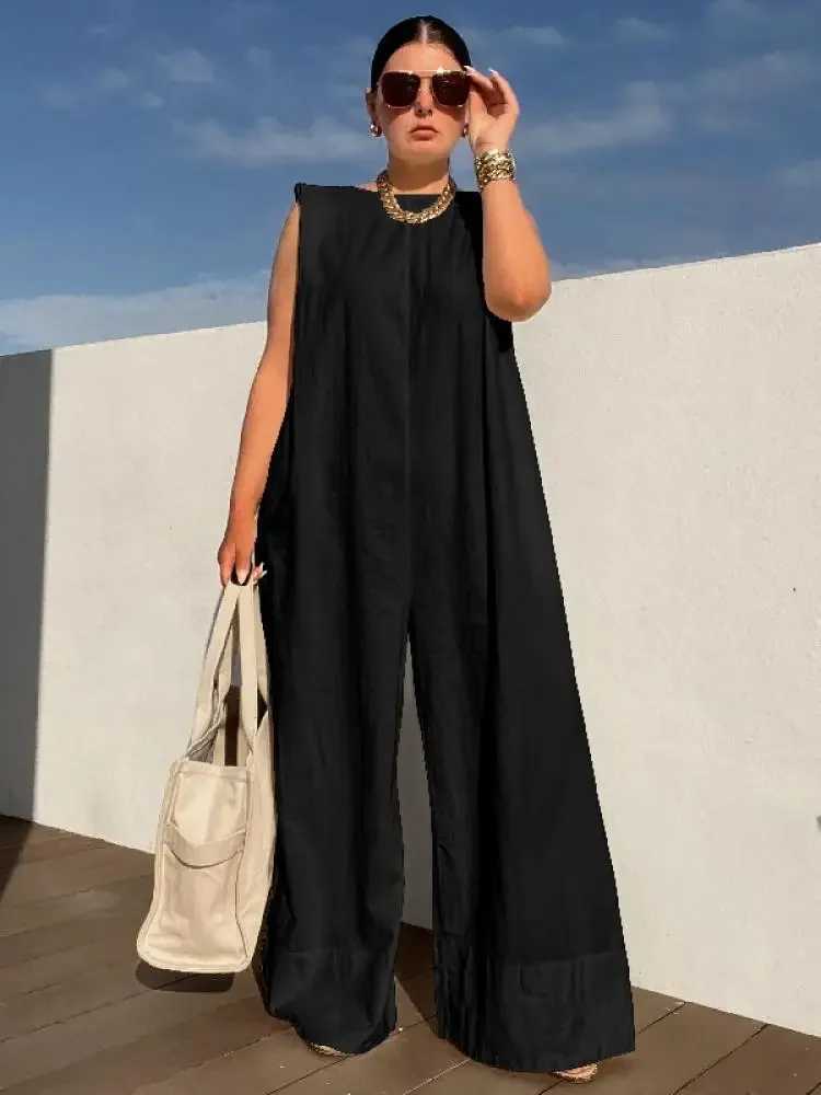 UOOZ Womens Wide Leg jumpsuit for women 2024 new summer fashion strapless solid color loose casual outdoor jumpsuit X250318