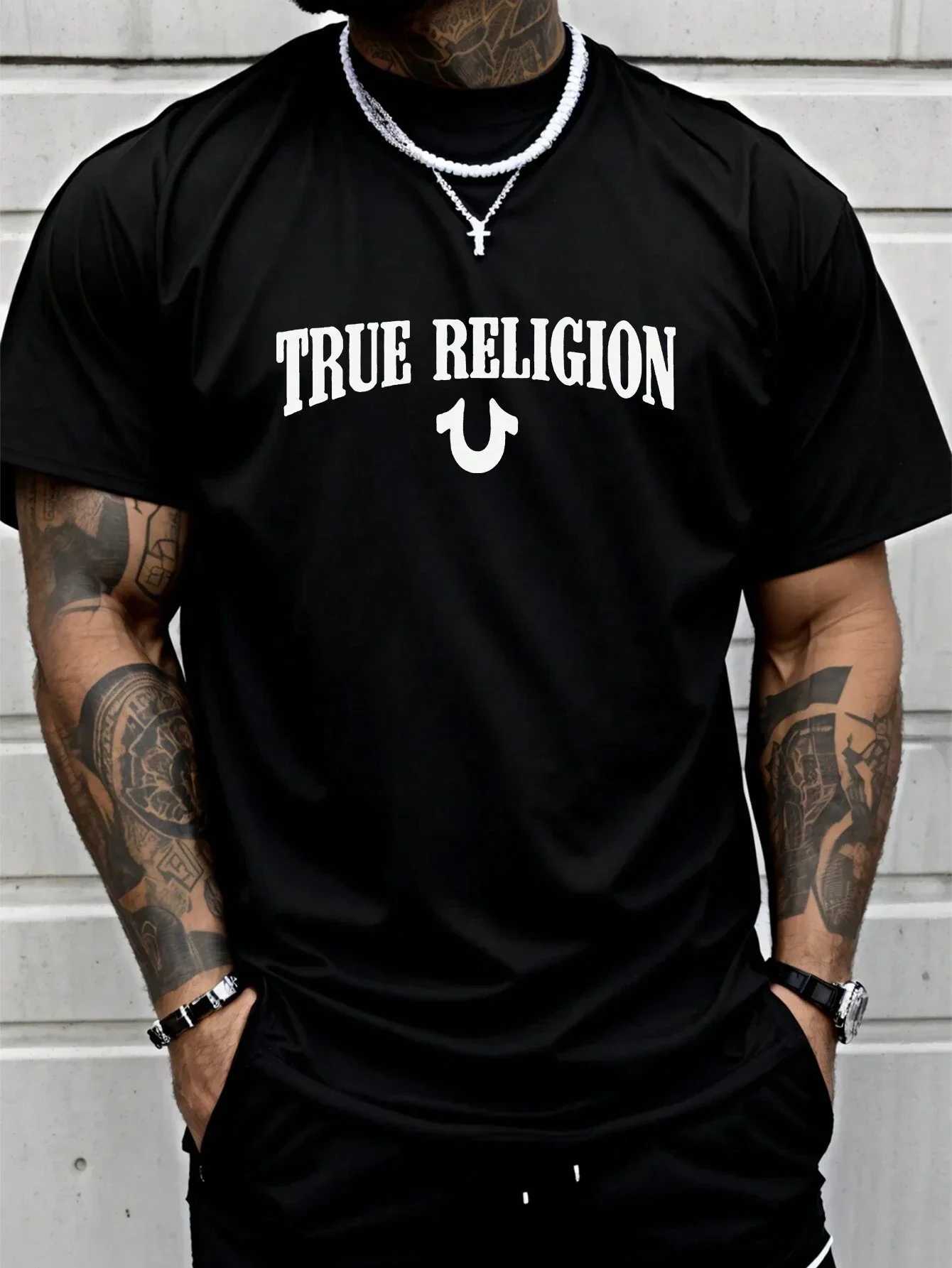 Men Cotton T-shirt Luxury Brand Fashion Big Size Top Casual Short SLeeve Streetwear Classic Print New Arrival TeeT250318