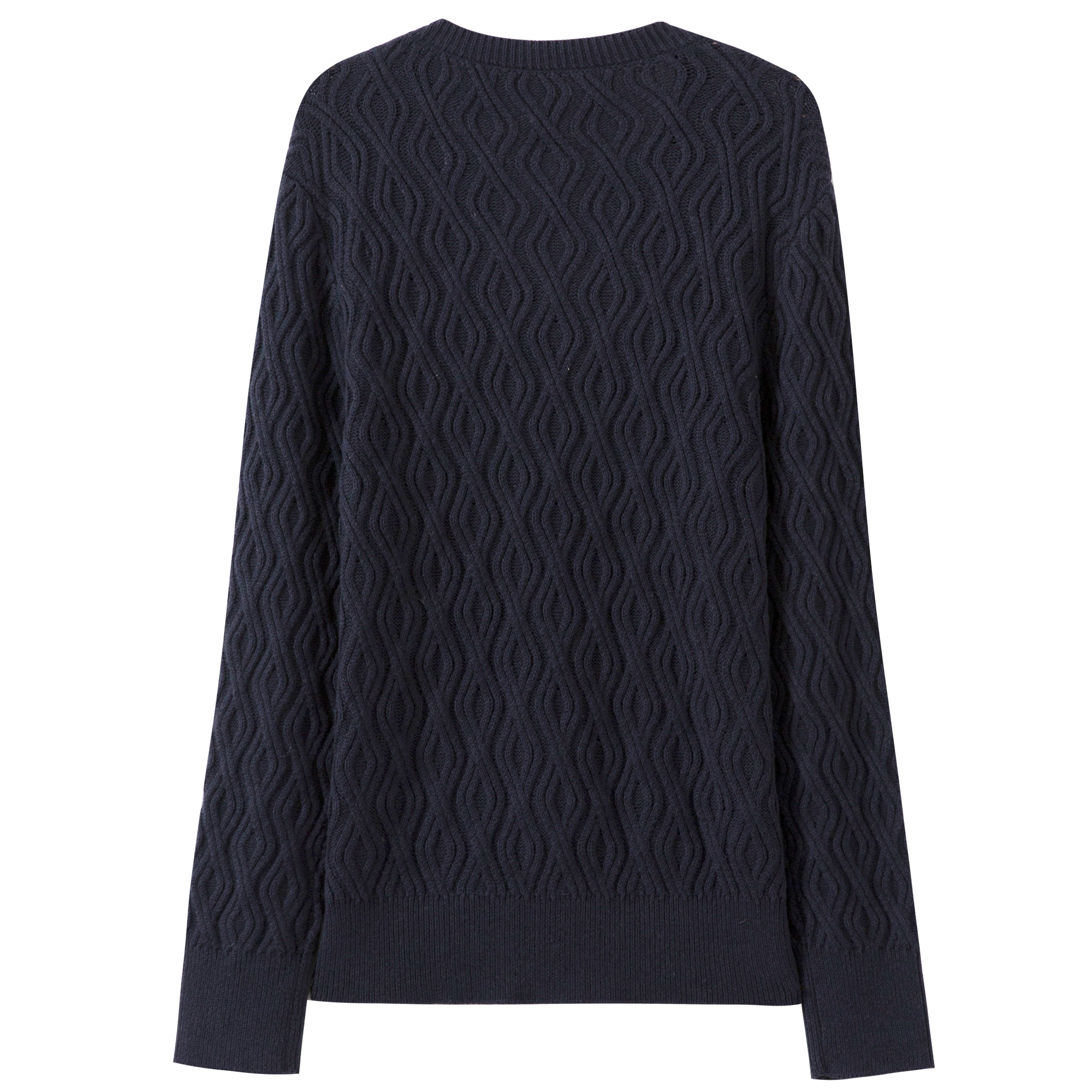 V-Neck Women's Knitted Sweater Featuring a Floral Twist - Soft Wool Material