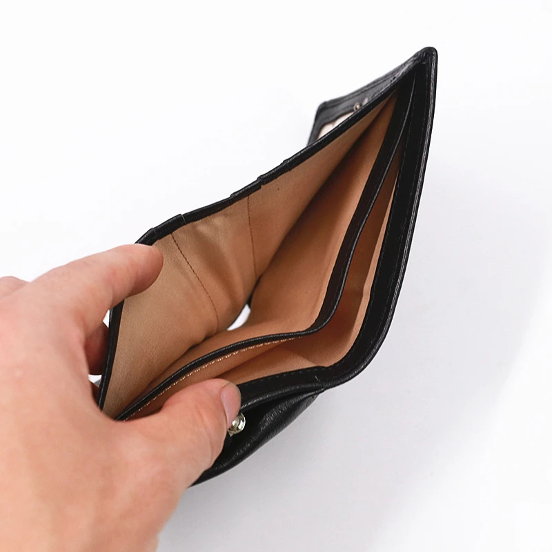 Womens Genuine Leather Wallet Fashion Short Double Fold Womens Wallet Card Clip with Kiss Lock Closed Coin Pocket 250317