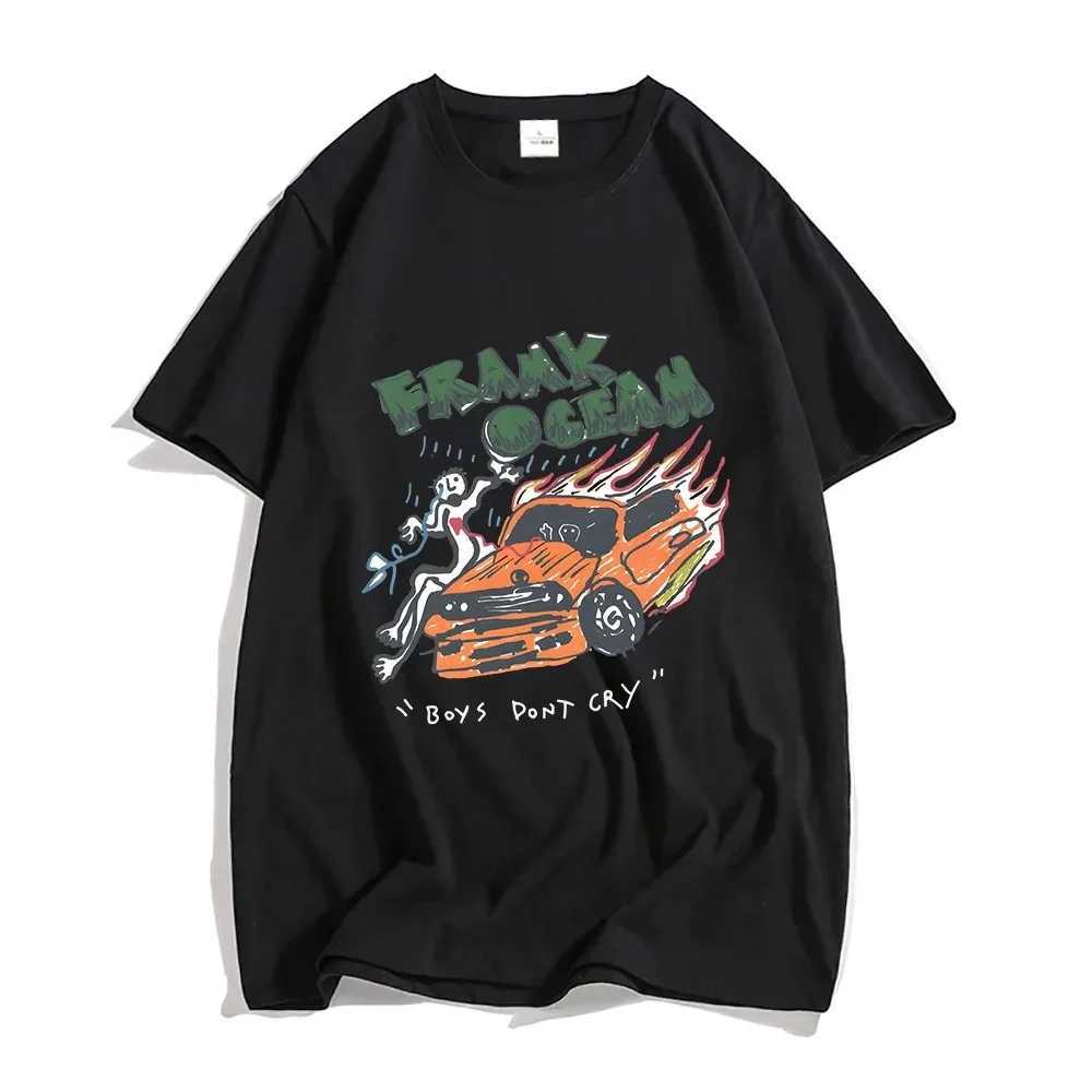 Frank O-ocean blonde R B music T-shirt mens cool and fashionable T-shirt 100% pure cotton T-shirt all season handsome rhythm and blues full collection