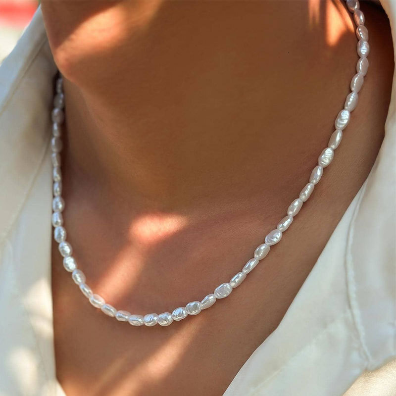 Imitation Pearl Necklace Men's Fashion Simple Ins Long Sweater Chain Jewelry