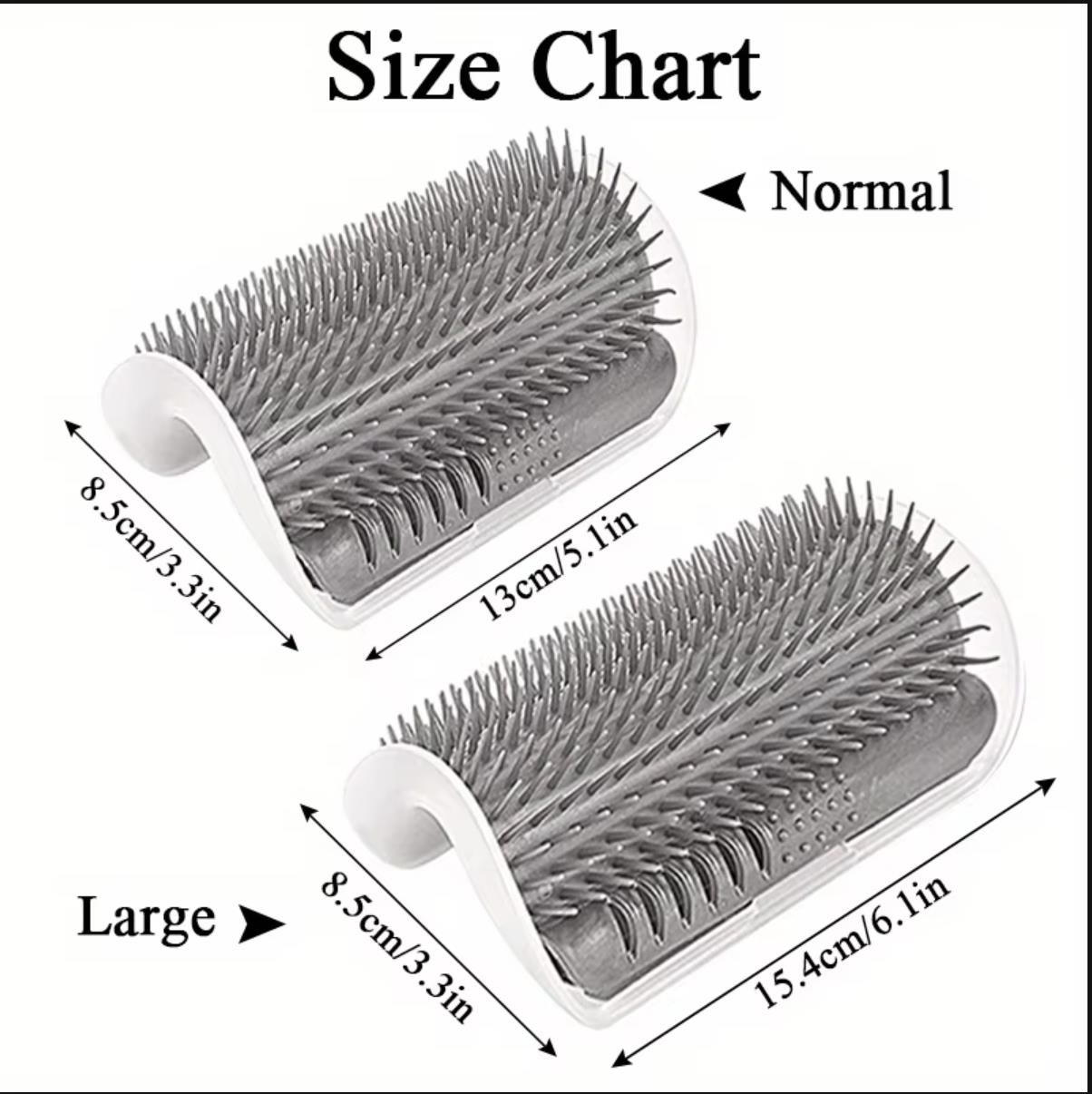 Cat Care Combo: Soft Bristle Massage Brush & Corner Scrapper Comb for Easy Shedding Management