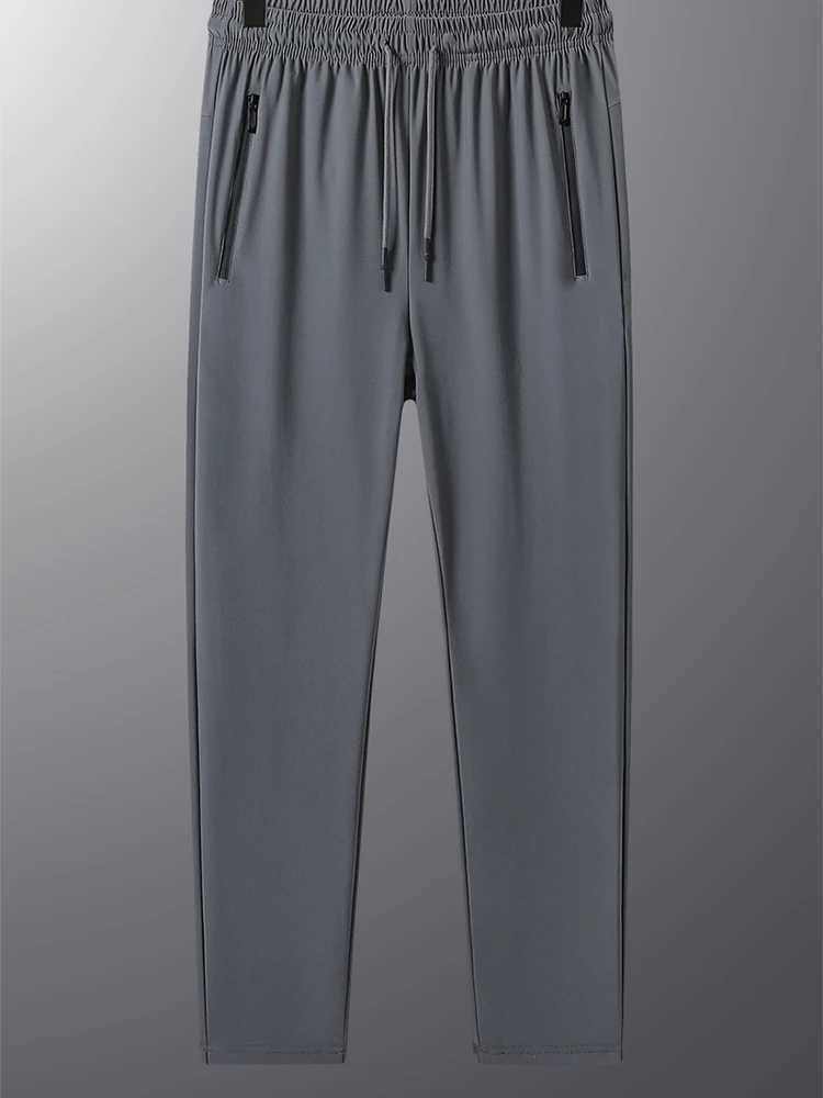 Mens high-quality ice silk sports and leisure pants sweat absorbing and quick drying outdoor running fitness swimming beach pants W250318