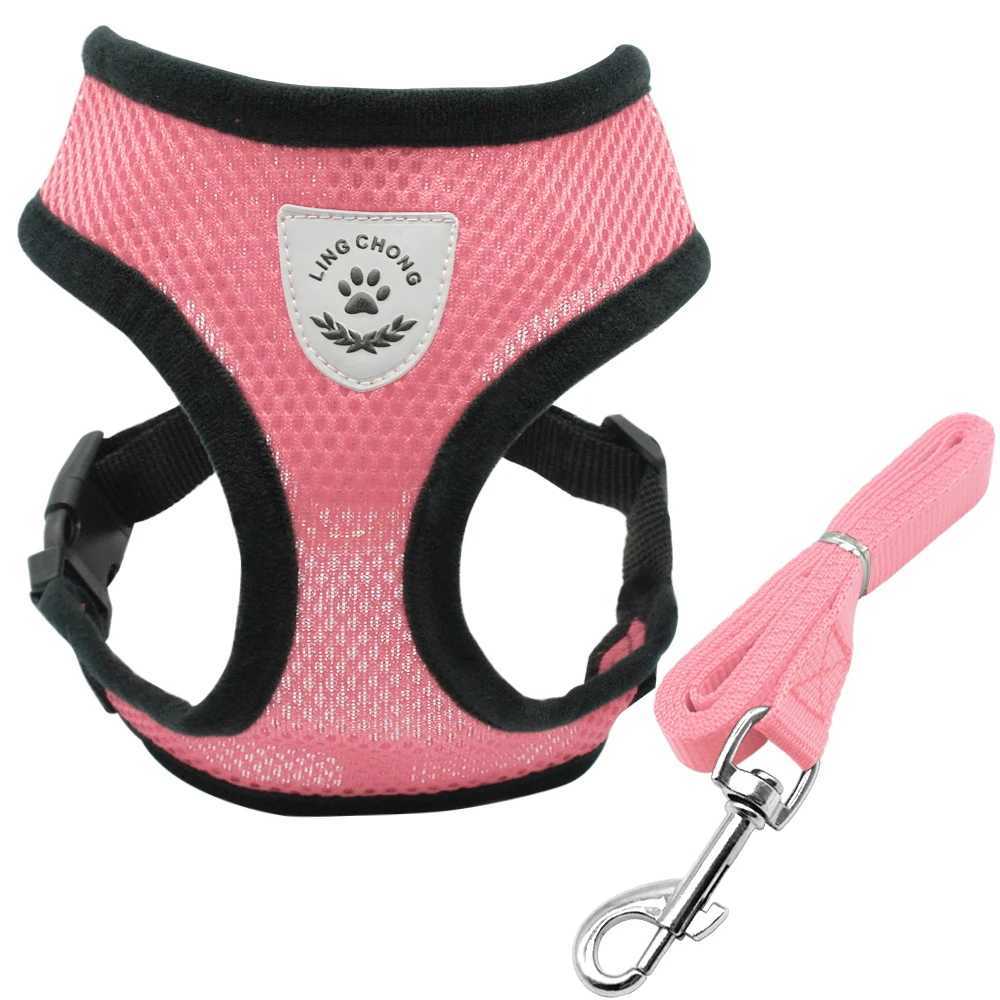 Mesh Cat Harness and Leash Breathable Reflective Kitten Cats Harnesses Small Dog Puppy Harness for French Bulldog Chihuahua PugT250318