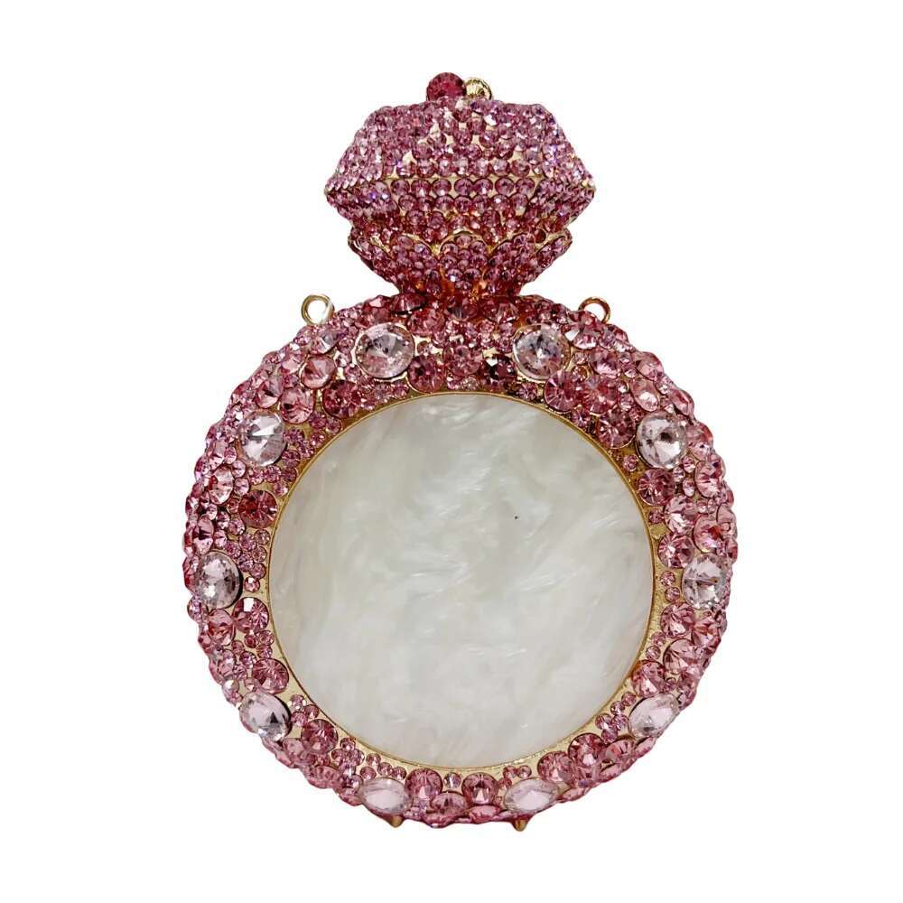 XIYUAN Perfume Bottle Crystals Evening Bags Women Rhies Day Clutches Metal Gems Clutch Purses Wedding Party Purse