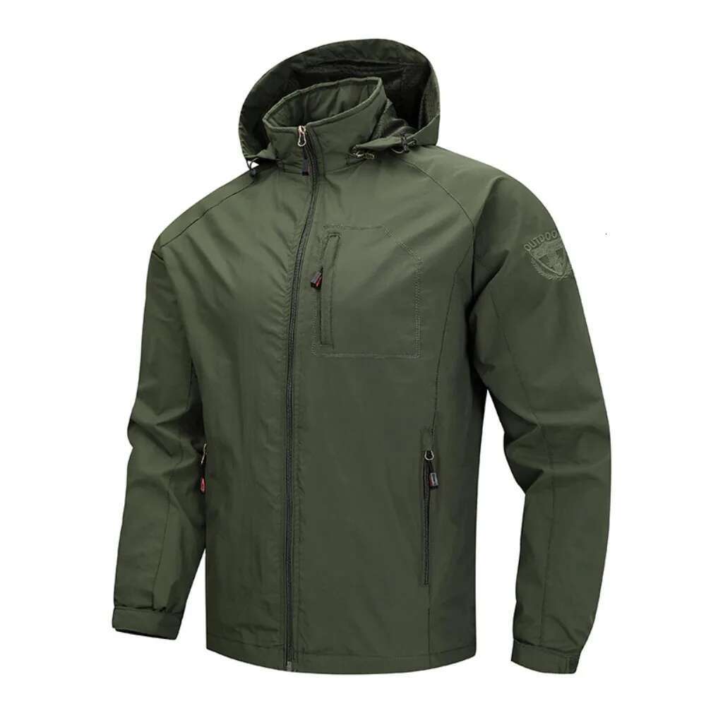 Men's Outdoor Windbreaker Climbing Camping Coat Men Autumn Detachable Hooded Jackets Loose Bomber Jacket