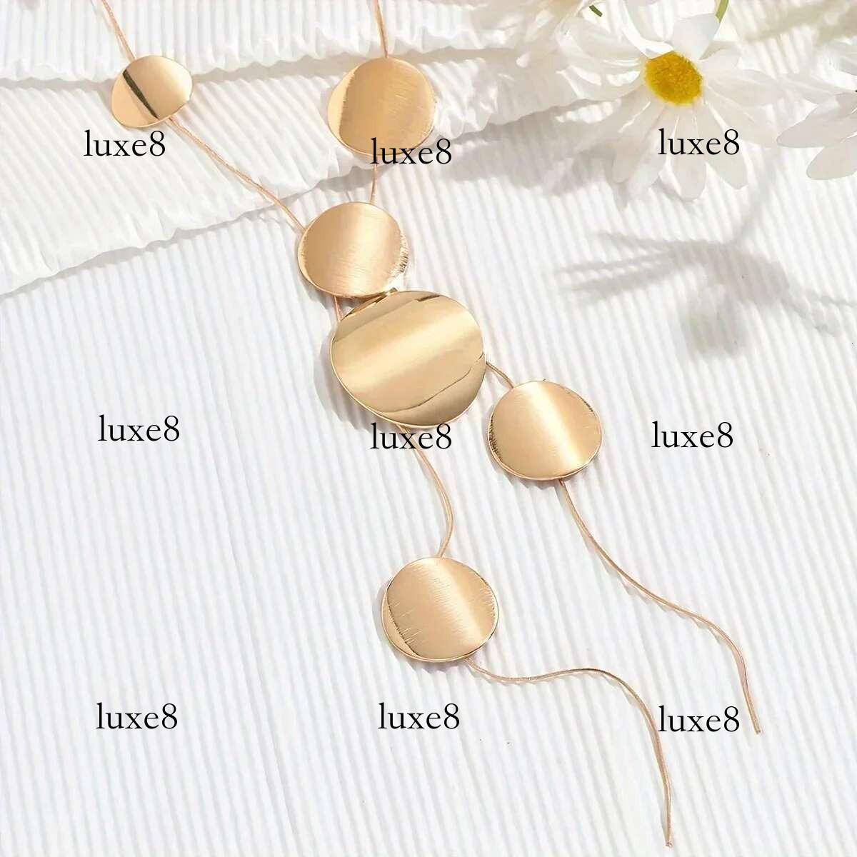 Vintage Gold Color Simple Europe and America Exaggerated Irregular Round Tassel Necklace Women's Party Jewelry Gift Accessories