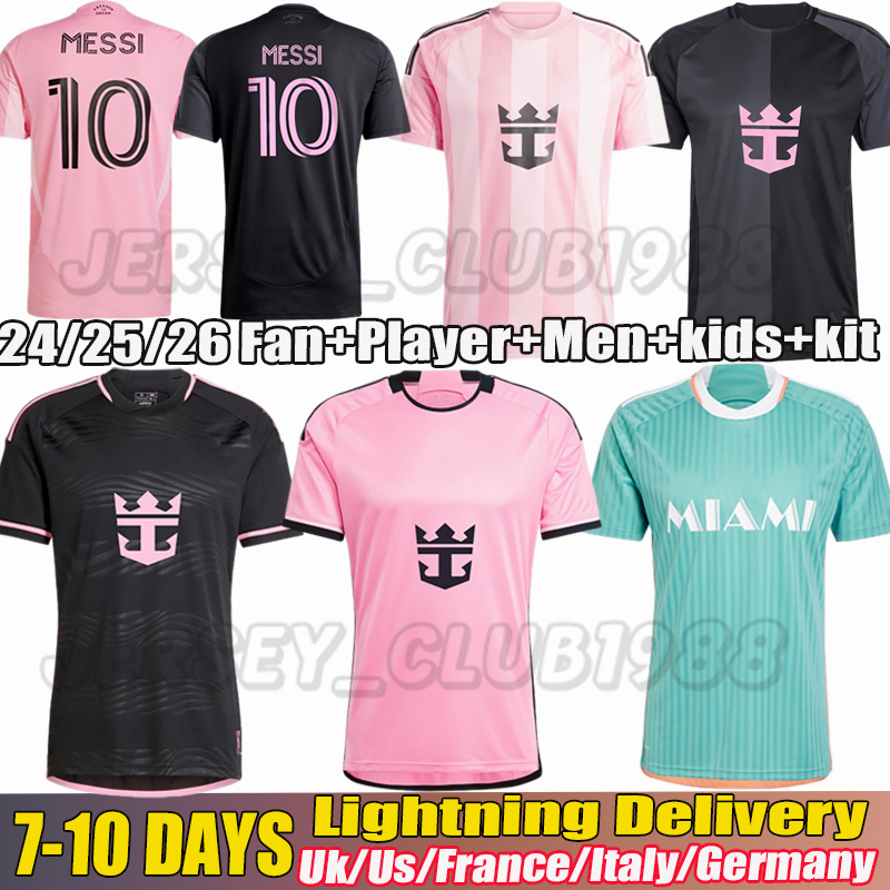 24/25/26 MESSIs SUAREZ Jersey Inter Miamis CF Soccer Jerseys Player Fans version shirt SERGIO Matuidi HIGUAIN JEAN FRAY CAMPANA YEDLIN MLSs 2025 football men kit kids