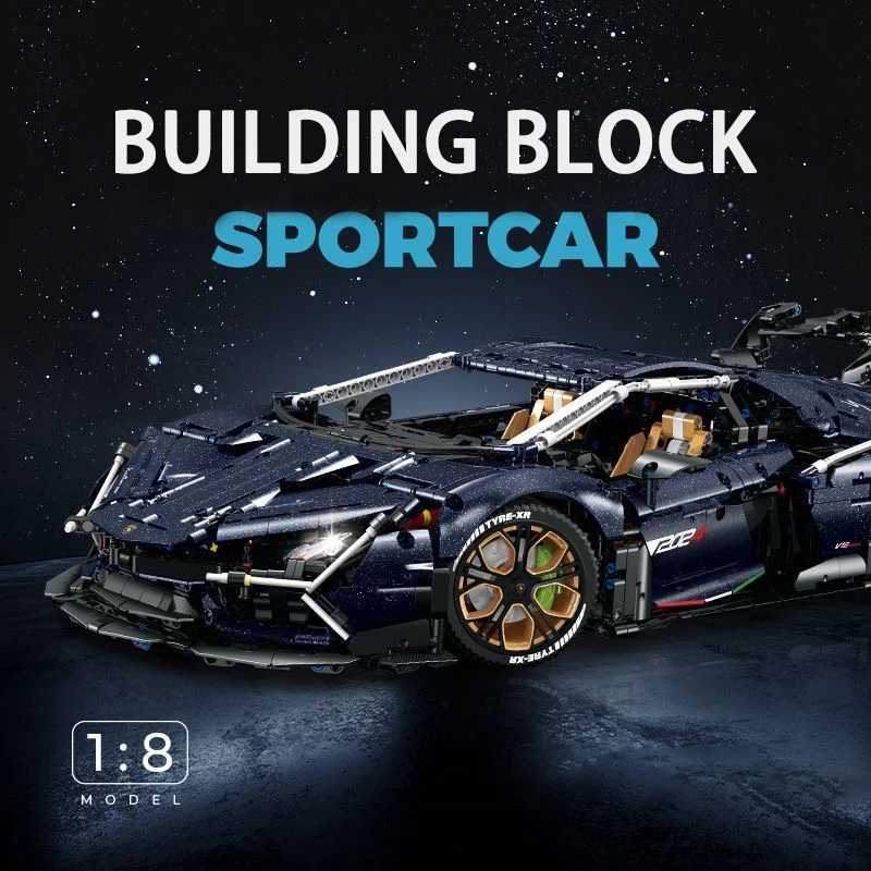 Technical e Racing Sport Car Building Block Ci Mechanical Speed Vehicle Model Brick Toys For Children Birthday Gift MOC C251203