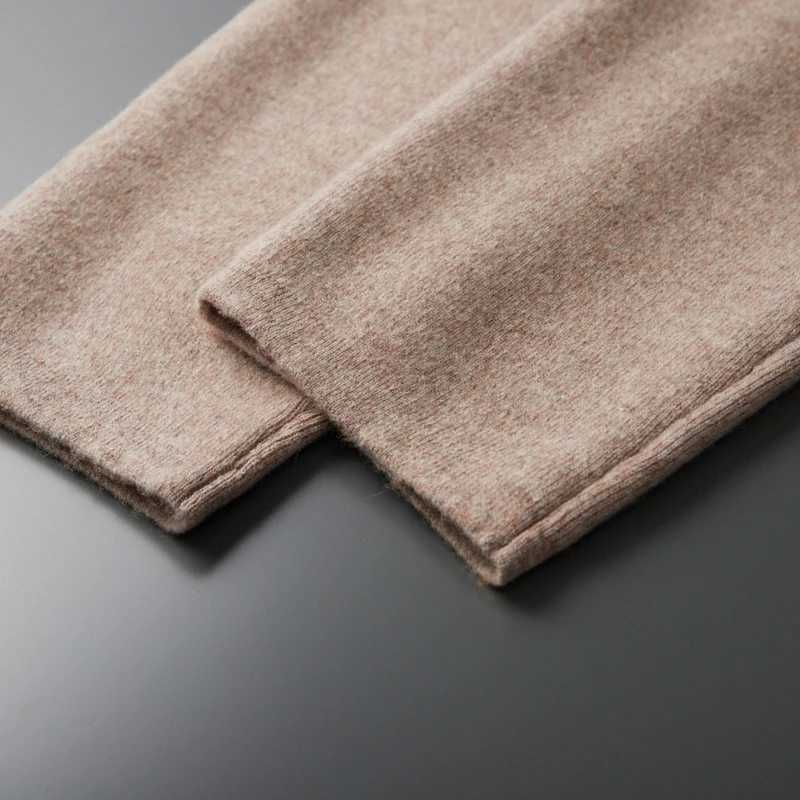 New 100% cotton mens padded warm and casual wide leg open top cashmere pants suitable for autumn and winter wear. W250318