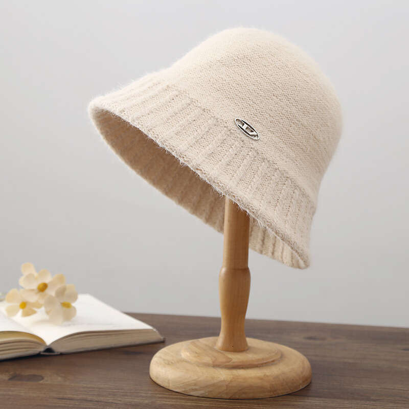 New Fisherman's Women's Fashion Letter Wide brimmed Basin Spring and Autumn Korean Edition Trendy Student Bucket Hat Knitted Mesh Red Riding