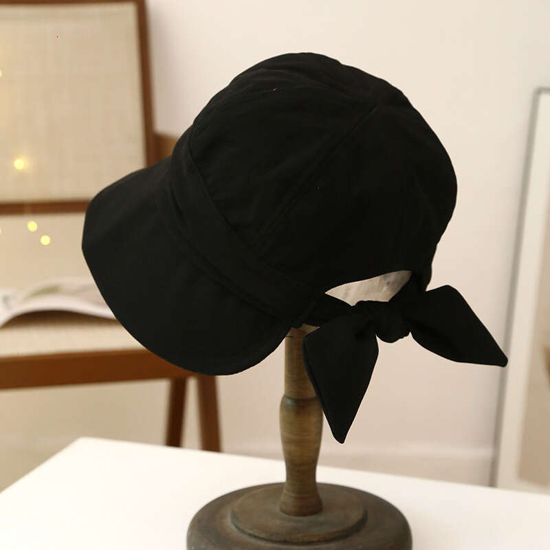 New Spring and Autumn Butterfly Knot Minority Fisherman's Hat for Women, Small Face, Elegant Sunshade, Korean Edition Casual Sunscreen Hat, Fashi