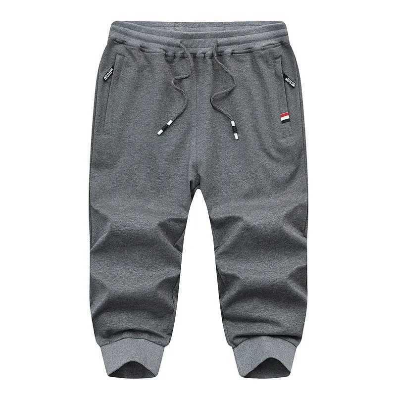 Mens knitted sports pants cotton casual sports seven cent sports pants 3/4 cut Trouser running pants mens fitness sports pants W250318