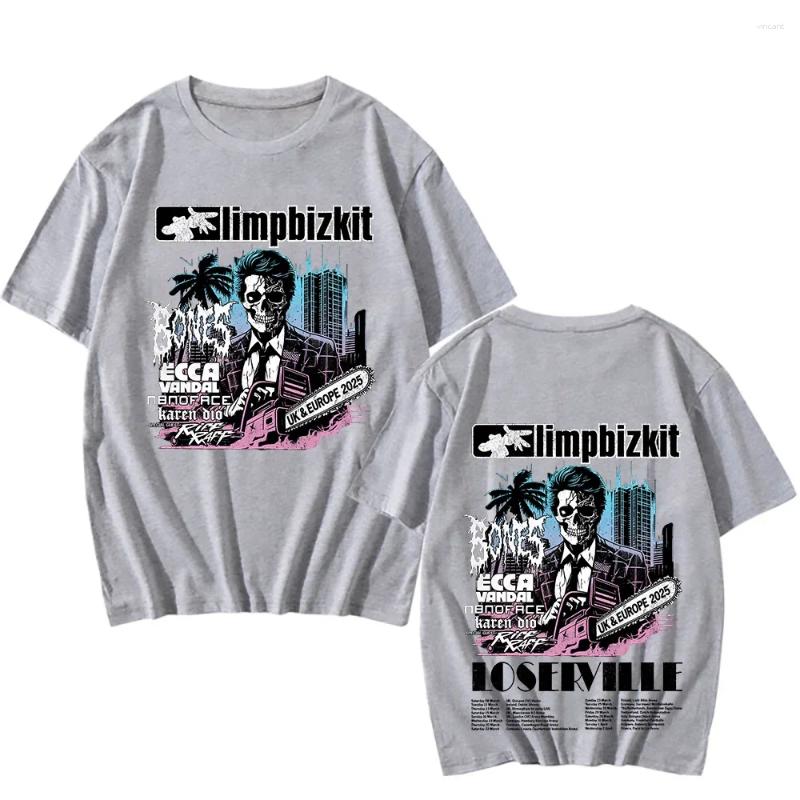Men's T Shirts Limp Bizkit UK And Europe Tour 2025 T-shirt Rap Vintage Cotton Tees Enjoy First Tshirts Unisex Fashion Crewneck Clothes