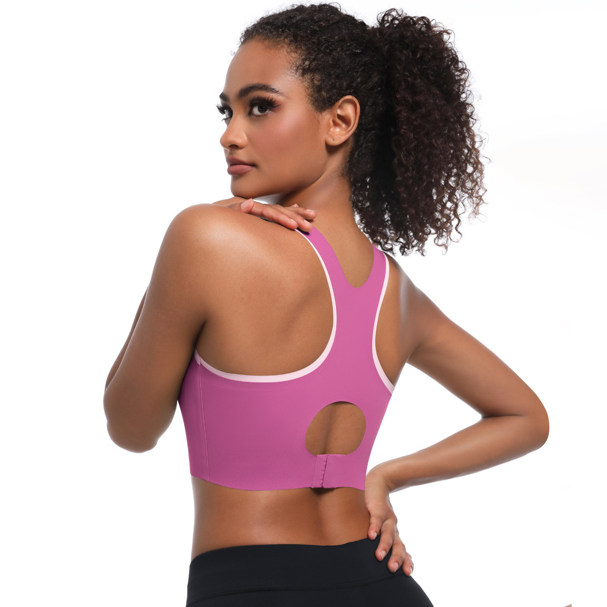 New tracksuit dual seamless nude sports bra for women, fixed cup fitness vest bra, yoga suit top leggings