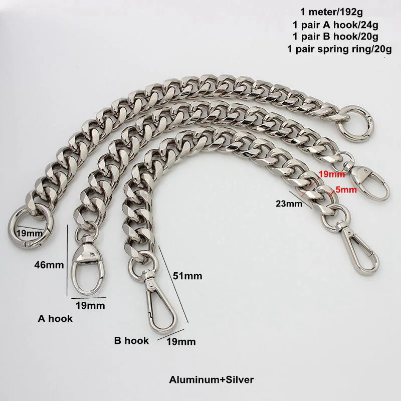 304560100120cm Bag Chain Donut Chain Geometric Bag Lucky Bag Transformation Underarm Metal Shoulder Strap Accessories 250318