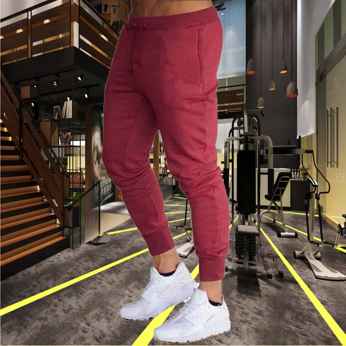 Mens Sport Pants Running Pants With Zipper Pockets Soccer Training Jogging Sports Trousers Fitness Football Leggings Sweatpants W250318