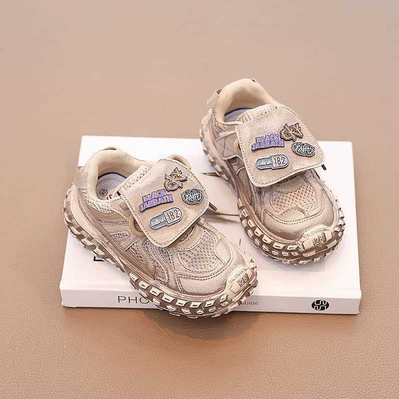 Girls breathable sports shoes board shoes printed soft sole anti slip childrens casual walking shoes boys shoes W250318