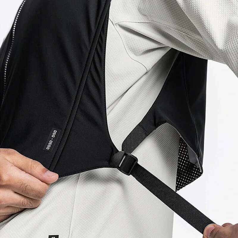 New Mens Gym Sports Hooded Vest Waterproof Outdoors Night Running Reflect Zipper Jacket Sleeveless Coat Male Fiess Clothing