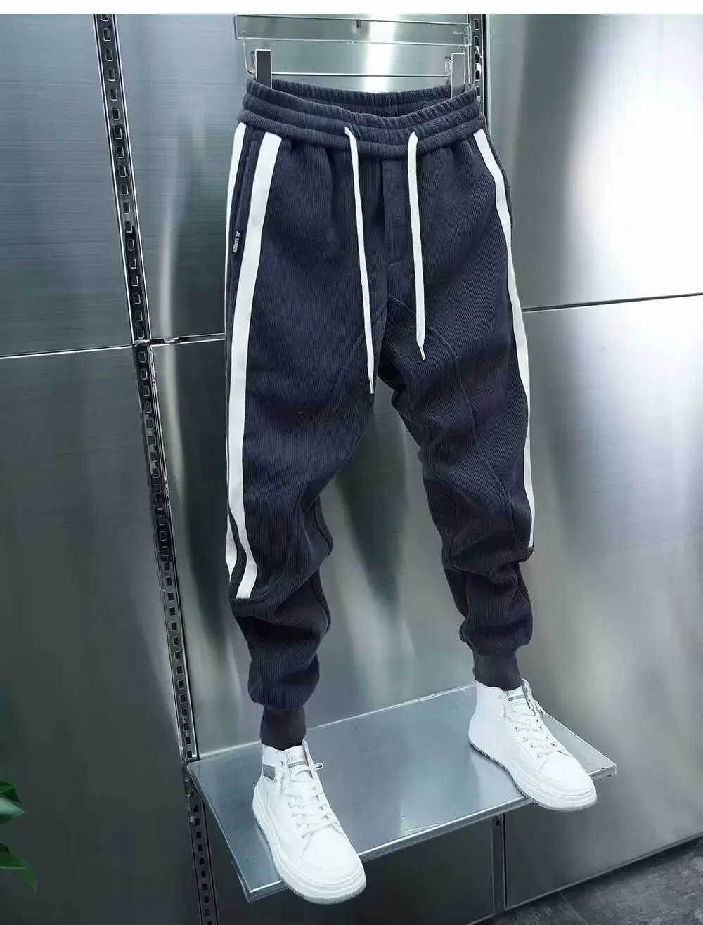 Autumn Joggers Men Korean High Street Sports Trousers Streetwear Cotton 9-Minute Sweatpants Mens Clothing 2024 Hot Selling W250318