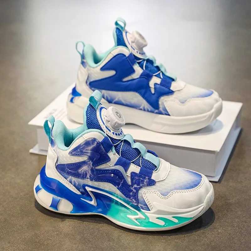 2025 New Boys Summer Basketball Shoes - Breathable Mesh Childrens Sports Shoes - Non slip Soft Bottom for Teenagers - Double Mesh Design W250318