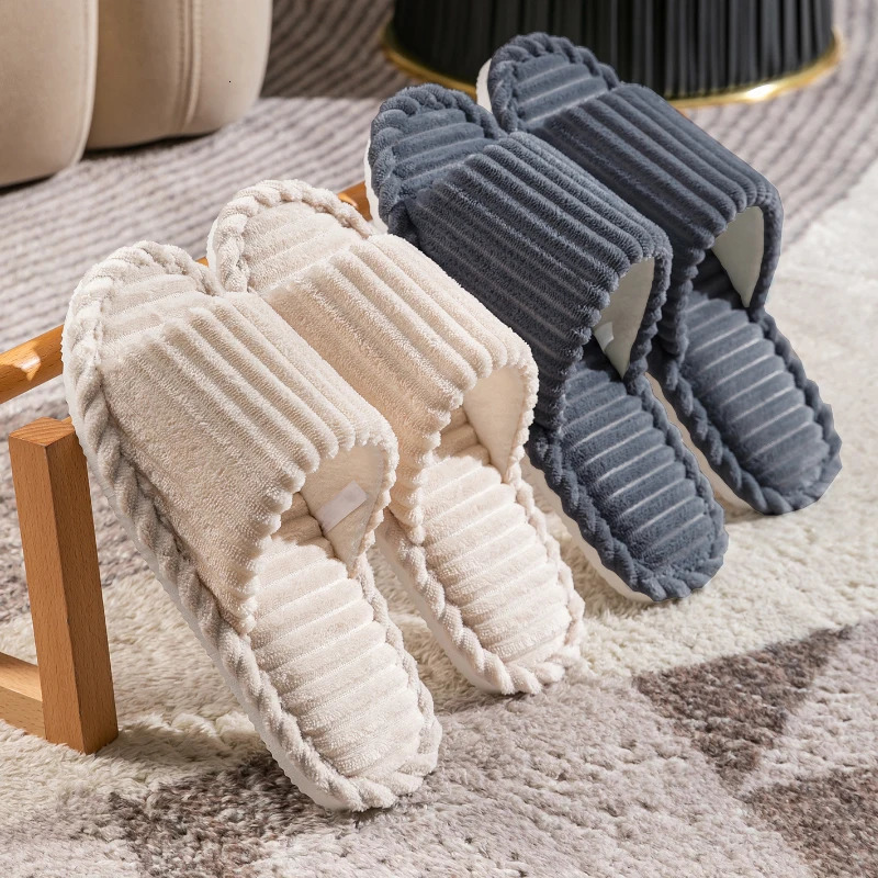 Mens open Toed Slippers Autumn and Winter Indoor Anti slip Breathable Bedroom Silent Couples home Shoes for Srping and Autunm 250318