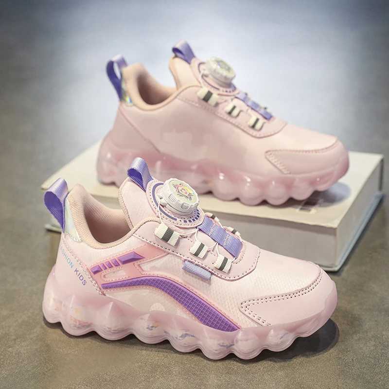 Cuhk Children Autumn Net Surface Breathable Mens and Womens Shoes Childrens Shoes Revolving Buckle All Match Sport W250318