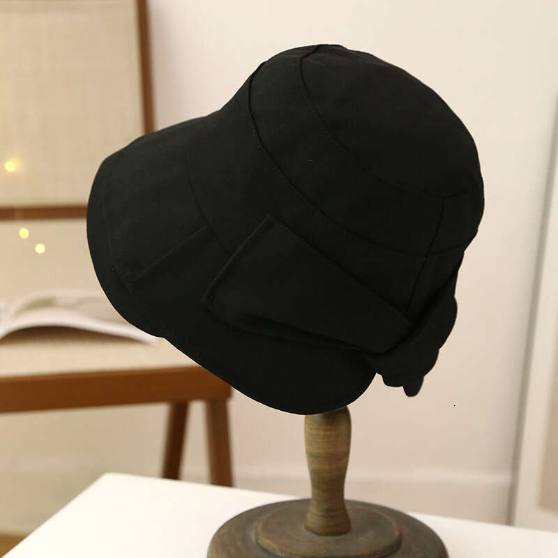 Women's Trendy Big Eaves Summer Fisherman's Casual Hepburn Style Sunscreen Bow Sunshade Hat