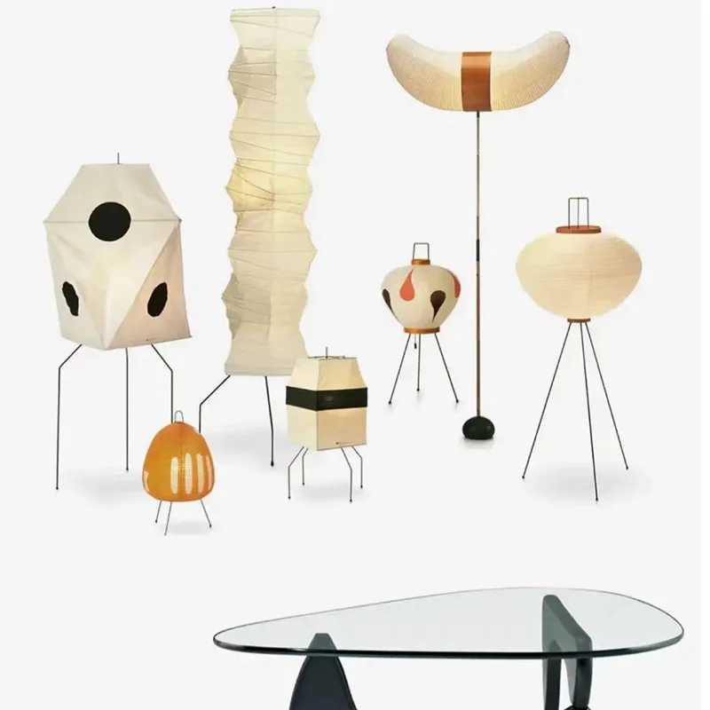 Designer Akari Noguchi Yong Floor Light LED Rice Paper Bracket Light Home Decoration Living Room Office Coffee Game Room Decoration Light X250318