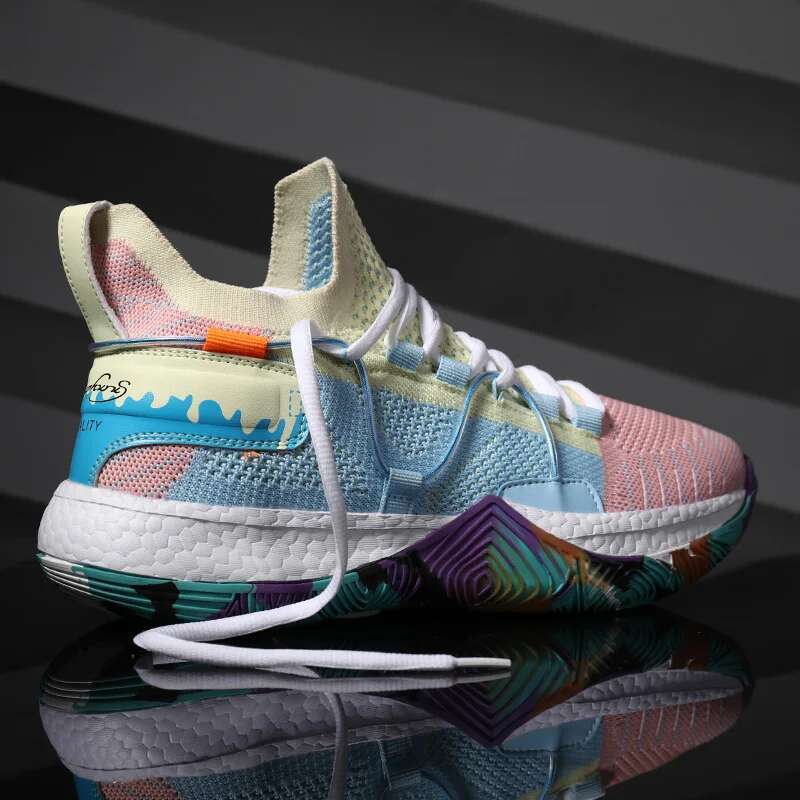 High Quality Basketball Men Sneakers Light Anti-skid Shock Absorption Basket Women Multicolor Sports Shoes Trainer