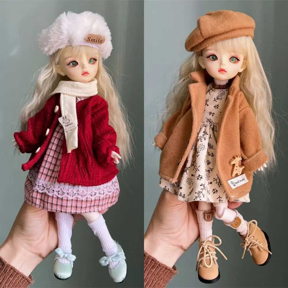 free shipping 30cm Clothing 1/6 BJD Fashion Set Beautiful Dress Hat Winter Coat Girl Toy Doll Accessories Holiday Gift