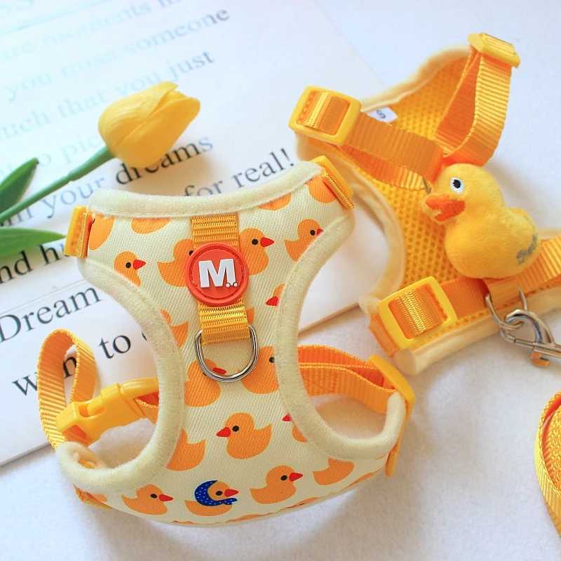 Adjustable French Bulldog Pet Neck Collar for Dogs Animal Print Puppy Harness Vest Polyester Small Medium Dog Leash AccessoriesT250318