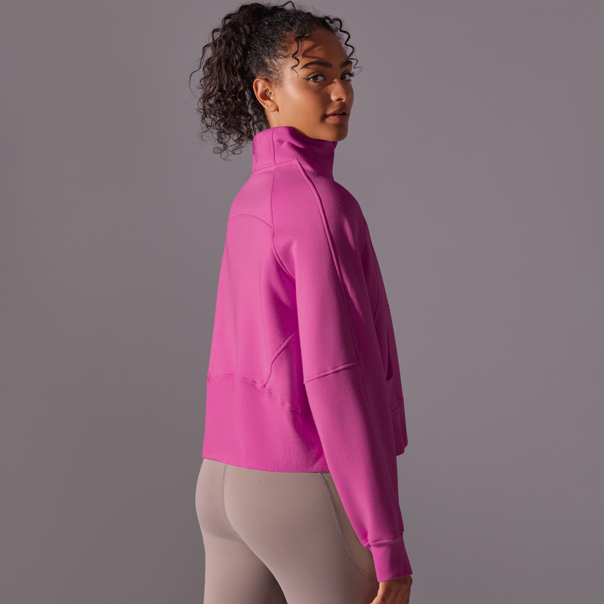 New tracksuit solid color autumn winter hoodie, and plush warm yoga casual jacket, outdoor sports loose long sleeved top leggings