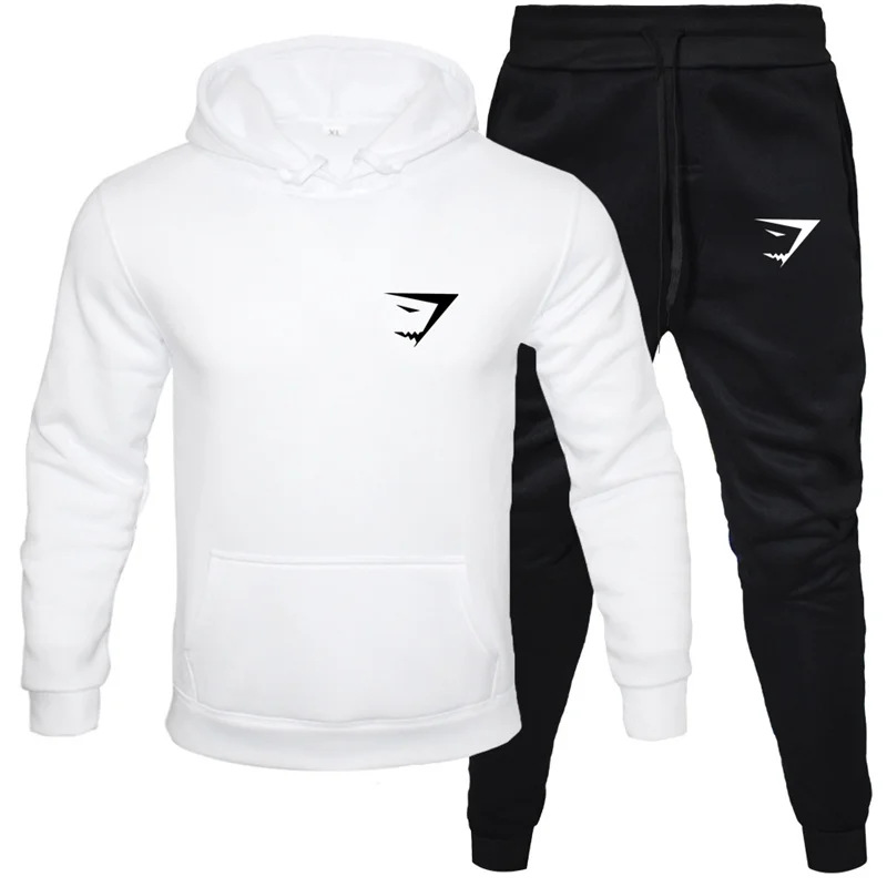 Men's Tracksuits Sport Tracksuit Casual Sportswear Sweatpants Pullover Solid Color Fleece Hoodies Sports Suit S-XXXL