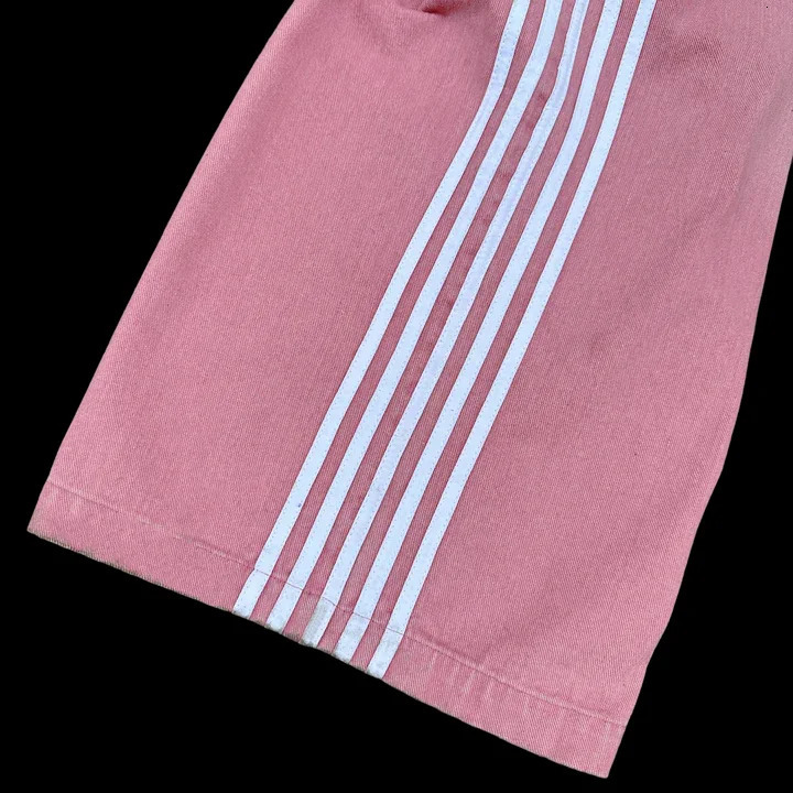 Korean Trend Kawaii Pink Striped Embroidery Baggy Jeans Womens Y2K Harajuku Hip-Hop Gothic Street High Waist Wide Trousers 250318