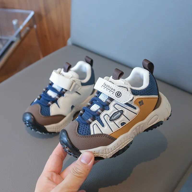 Fashionable design boys sports shoes 2024 autumn childrens outdoor hiking shoes patch work color childrens casual sports shoesXJ250318