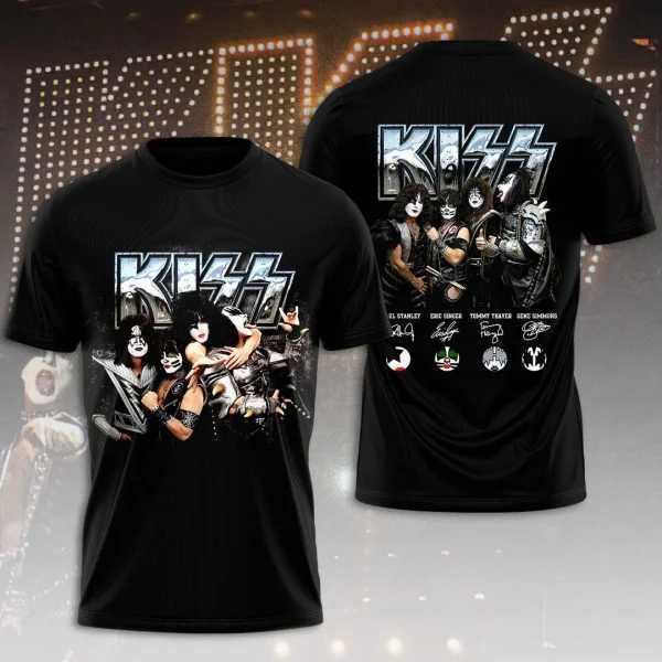 Kiss Band Cool Casual Fun Street Wear Hip Hop 3D Print Men/Women Short Sleeve T Shirt Oversized O-Neck Tee Top Mens ClothesXJ250318