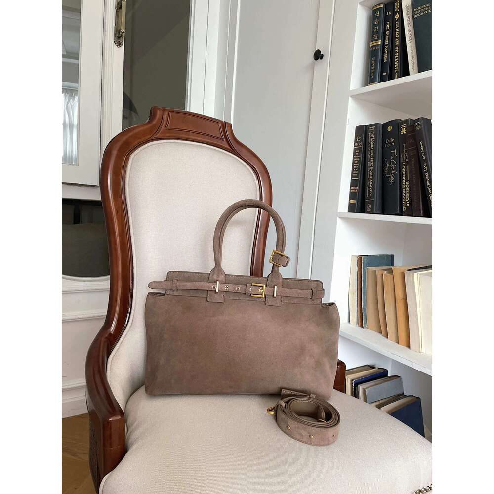 100% Natural Suede Bag Women Designer Bags Roomy Casual Tote Crossbody Fashionable Handbag And Purses New