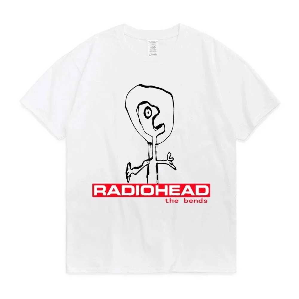 Radiohead The Bends Graphic T-shirt 90s Retro Punk Hip Hop Short Sleeve T-shirt Large Street Mens T-shirtXJ250318