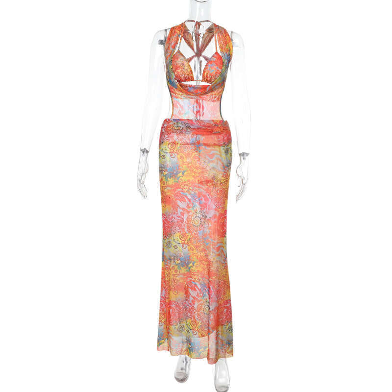 Women's Swimsuit Xy24634 Spring 2025 New Women's Clothing Style Sexy Temperament Slimming Two Piece Set Pocket Neck Dress For Women