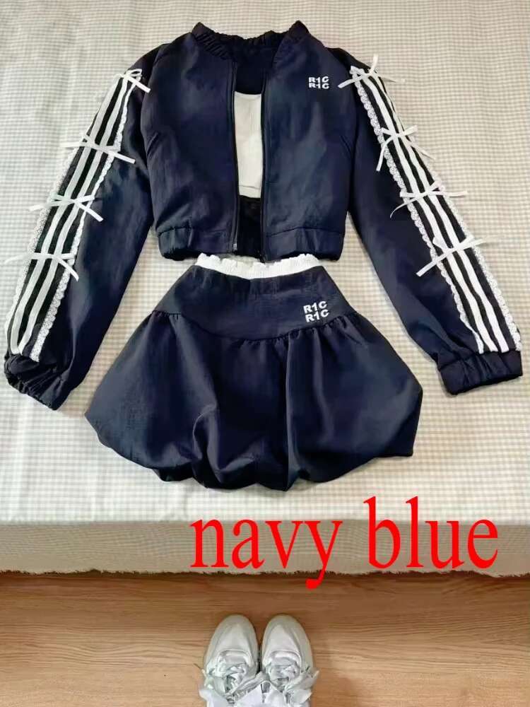 Woman New 2000S Aesthetics Elegant Two Piece Set Women Sexy Sport Wear Coat + Mini Skirt Suit Female High Street Chic Sets