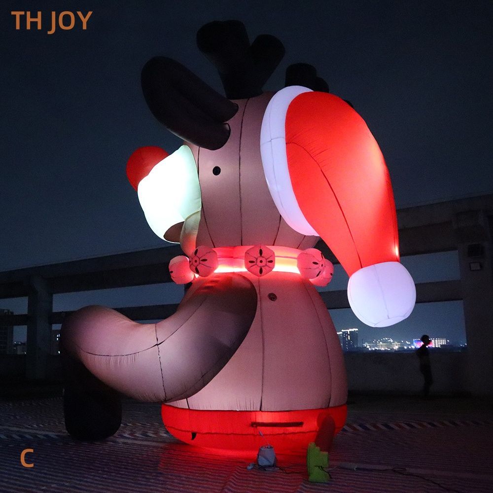Free shipment outdoor activities 40ft 12m tall Giant Christmas Inflatable Santa Reindeer Cartoon For Decoration, custom made blow up reindeer model wi