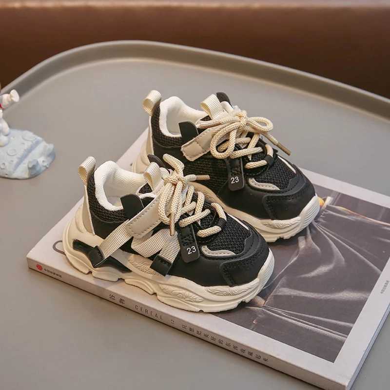 2024 Kids Sport Shoes Fashion Cross-tied Mesh Breathable Boys Sneakers Spring Autumn Children Girls Outdoor Running Shoes G02122 W250318