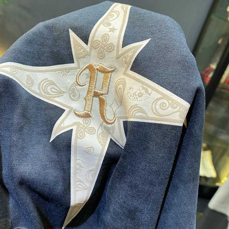 2014 Summer New Lightweight Luxury Mens Short Sleeve Fashion Embroidery High end Loose Large Size Leisure High Density HaT250318