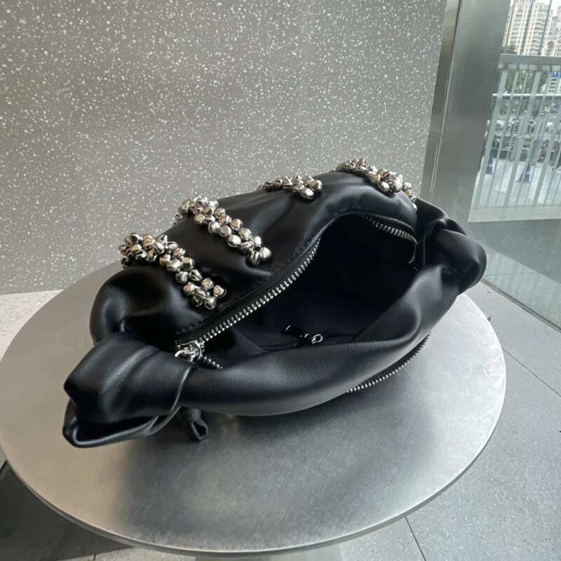 Beading Rivet Decoration Evening Clutch Party Bags For Women Designer Handbag Purse 2025 New In Fashion Underarm Shoulder