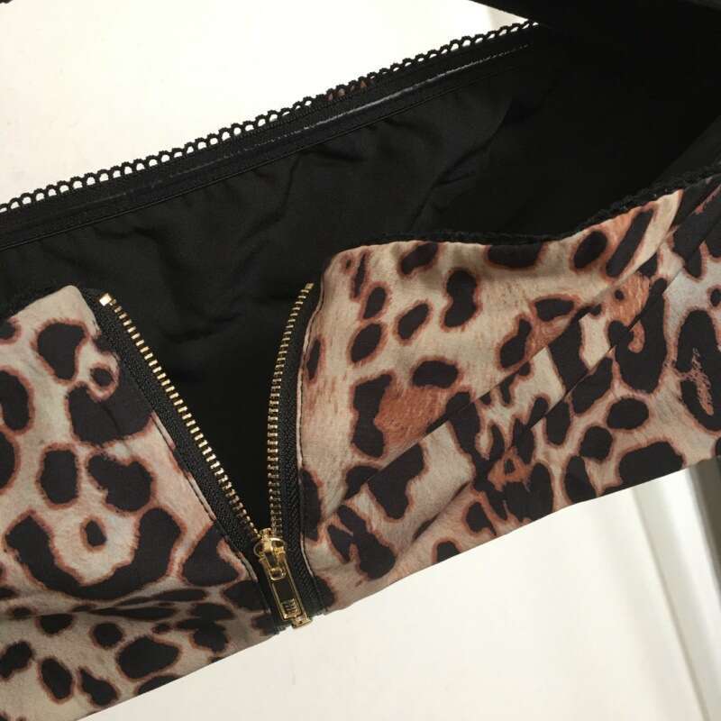 Fashion Suit 2025 Summer New Product Women's Clothing Animal Print Strapless Wide Leg Pants Set