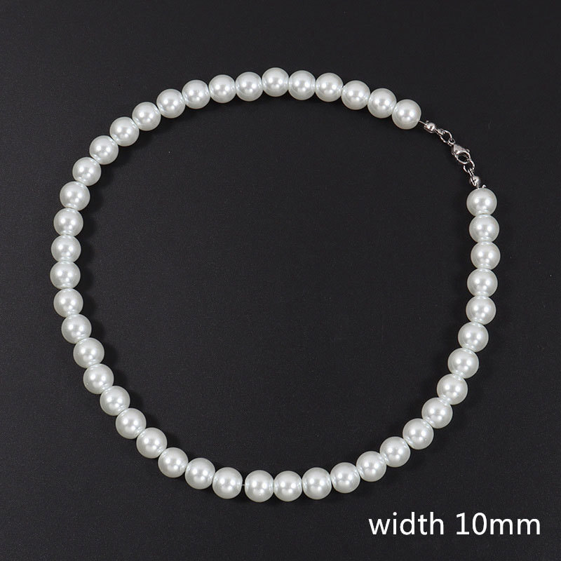 Long Imitation Pearl Necklace For Men And Women With Light Luxury Temperament All Simple Choker Jewelry