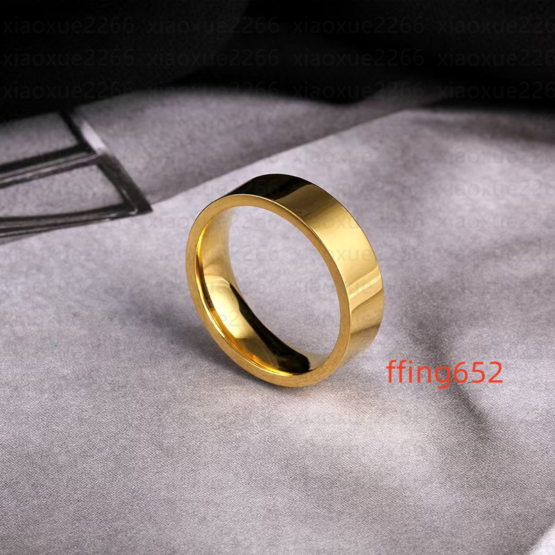 high quality V Gold ring Designer Rings Couple rings for women designer jewelry Titanium Steel with diamond ring unisex for Anniversary Jewelry gift w