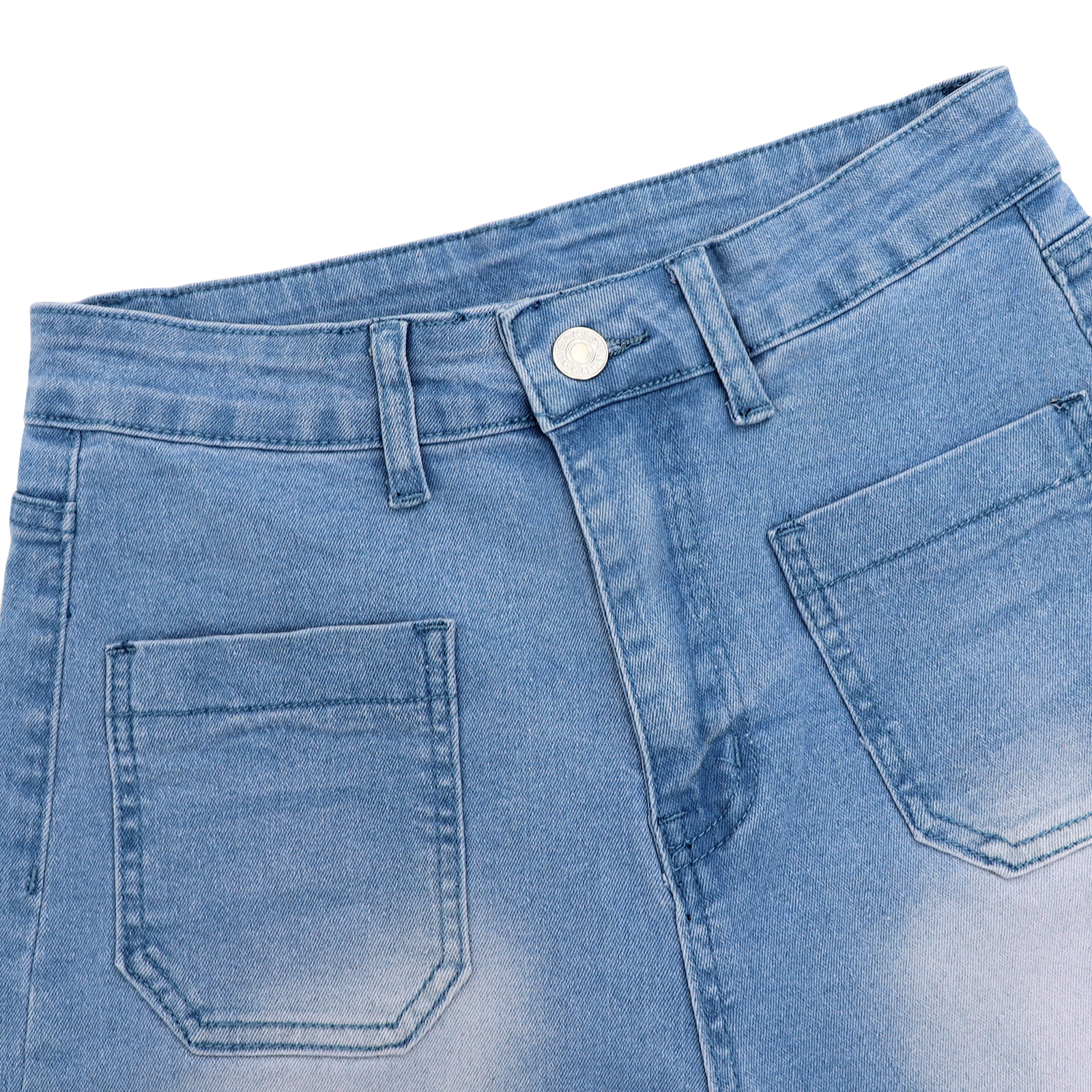 Women's Wide Leg Jeans High Waisted Stretchy Straight Leg Jeans Loose Baggy Denim Pants with Pocket